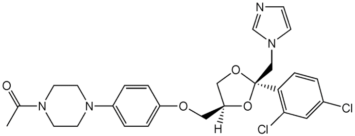  Кетоконазол (Ketoconazolum)  синтетический противогрибковый препарат широкого спектра действия. 
