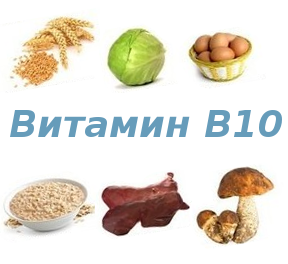 витамин B10 продукты